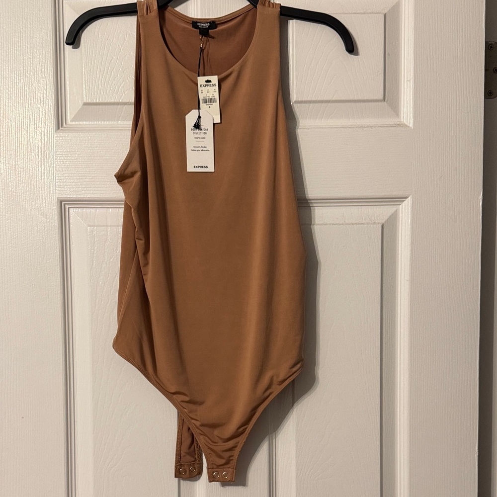 Express Tan Sleeveless Bodysuit